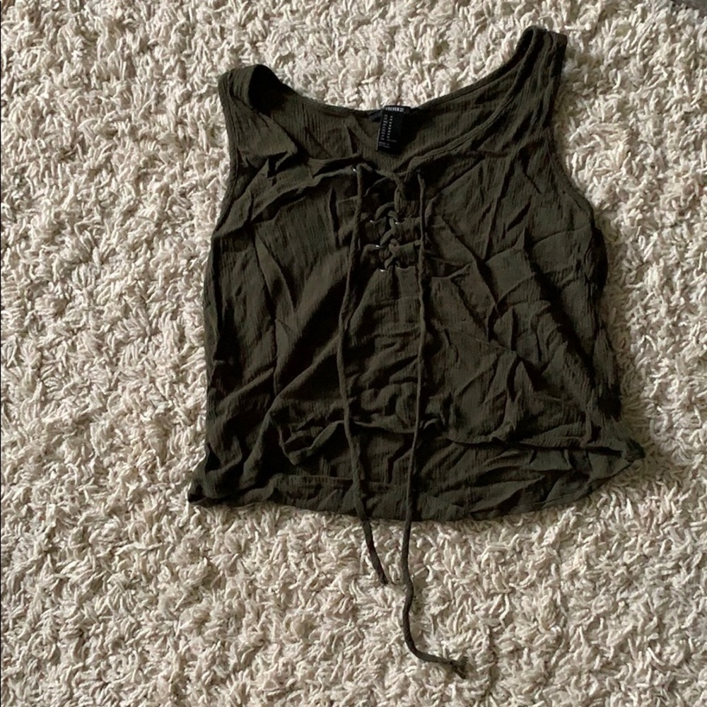 Olive crop top